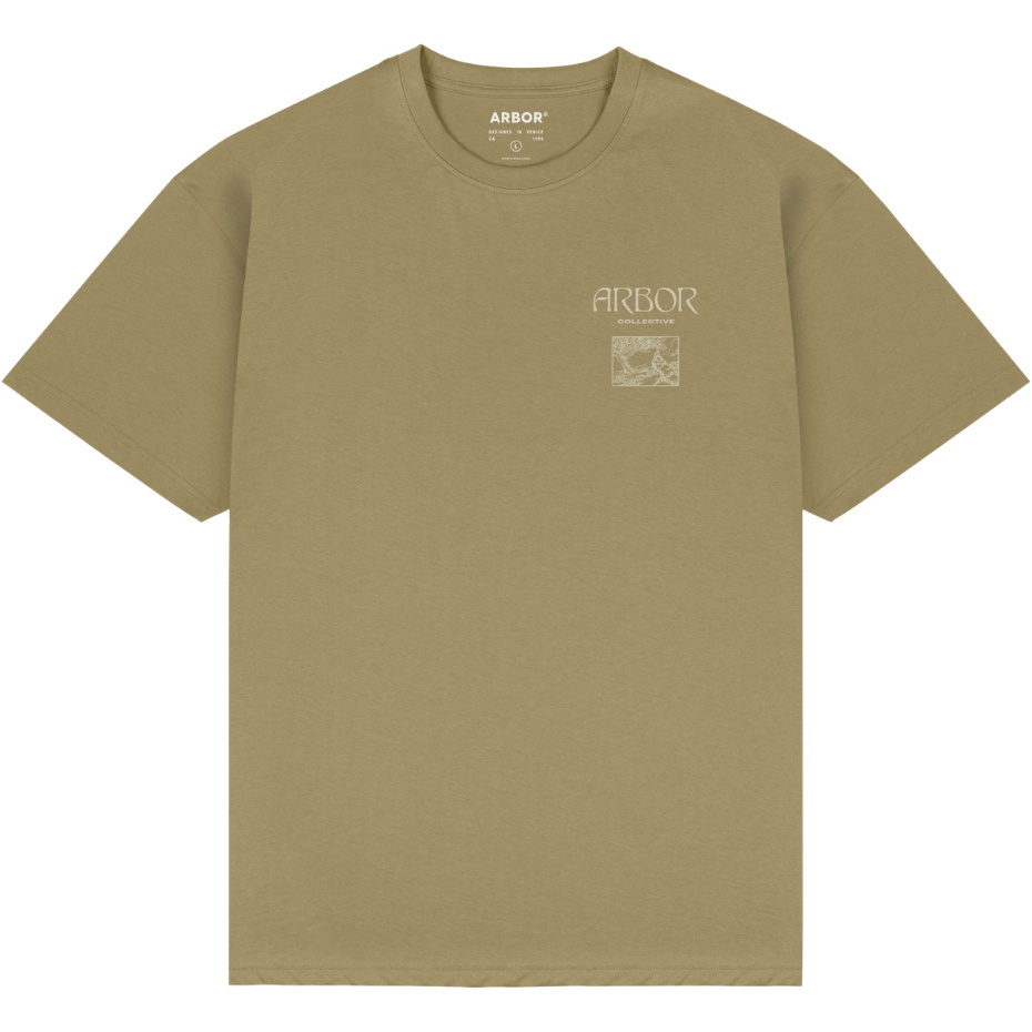 2026 Arbor Mens Evergreen T-shirt ABA-TEE-0211 - Dark Sand